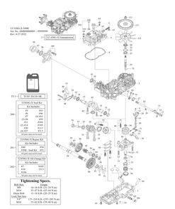 Transmission (Lh) Diagram and Parts List for ZT3-60KW (17AZEAC5A10)(2023) Cub Cadet Lawn Tractor
